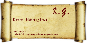 Kron Georgina névjegykártya