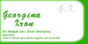 georgina kron business card